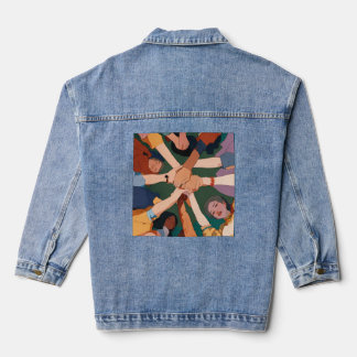 Siebdruckposter auf Denim Jacket Jeansjacke