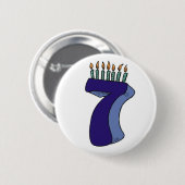 Sieben 7. Geburtstags-Geschenke Button (Vorne & Hinten)
