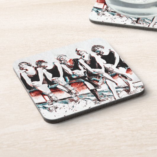 Sieben Beauty Pals Untersetzer (Linke Seite)