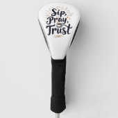Sieben Beten Vertrauen Kaffee und jesus Lover Golf Headcover (Vorderseite)
