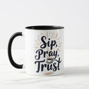 Sieben Beten Vertrauen Kaffee und jesus Lover Tasse