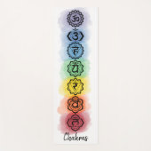 Sieben Chakra-Design mit benutzerdefinierten Texto Yogamatte (Vorderseite)