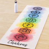 Sieben Chakra-Design mit benutzerdefinierten Texto Yogamatte