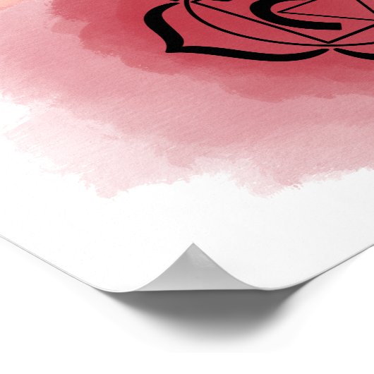 Sieben Chakra-Symbole für spirituelle und Minimali Poster (Ecke)