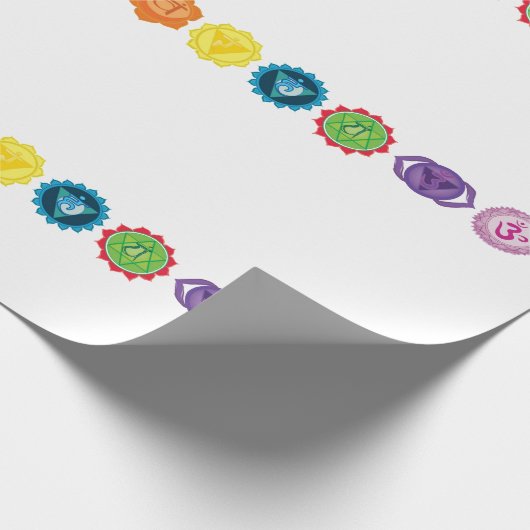 Sieben Chakra Yoga-Packpapier, 30 in x 6 ft Geschenkpapier (Ecke)