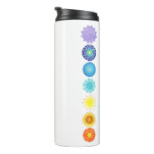 Sieben Chakras Regenbogen-FarbMandalas Thermosbecher (Nach rechts gedreht)