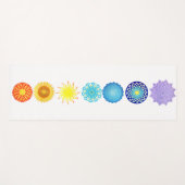 Sieben Chakras Regenbogen-FarbMandalas Yogamatte (Vorderseite (Horizontal))