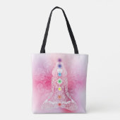 Sieben Chakras rosa Dame Tasche (Rückseite)