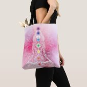 Sieben Chakras rosa Dame Tasche (Von Nahem)