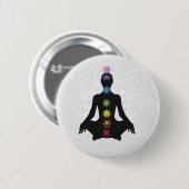 Sieben Chakras-Silhouette Button (Vorne & Hinten)