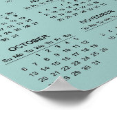 Sieben Chakras Yoga Design 2024 Kalender Poster (Ecke)