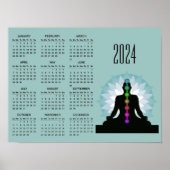 Sieben Chakras Yoga Design 2024 Kalender Poster (Vorne)