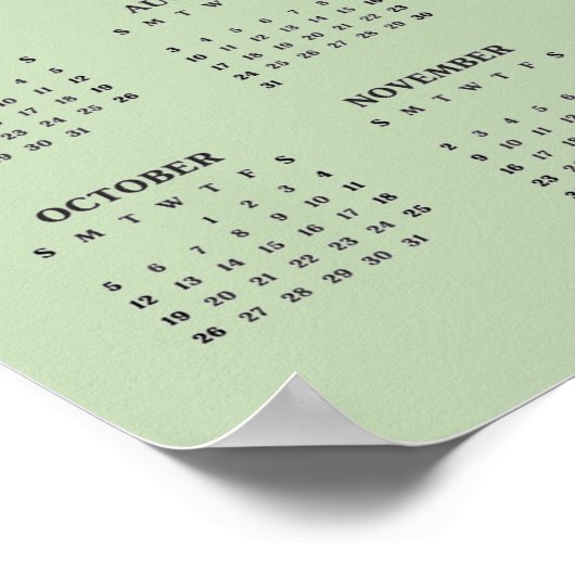 Sieben Chakras Yoga Design 2025 Kalender Poster (Ecke)