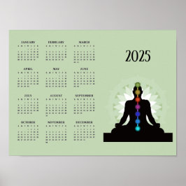 Sieben Chakras Yoga Design 2025 Kalender Poster