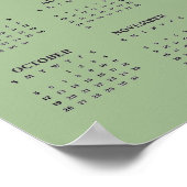 Sieben Chakras Yoga Design 2025 Kalender Poster (Ecke)