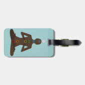 Sieben Chakras Yoga Pose Design Gepäckanhänger (Rückseite horizontal)