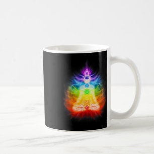 Sieben Chakren und ausstrahlende Energie Aura Yoga Kaffeetasse