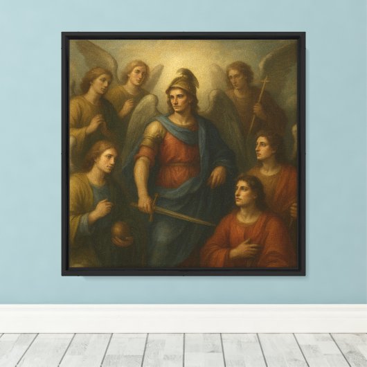 Sieben Engel Leinwanddruck (Insitu (Holzboden))