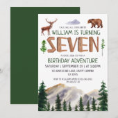 Sieben Explorer-Jungen-Geburtstag  Einladung (Vorne/Hinten)