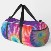 Sieben-Farben-Tie-Dye-Vortex-Monogramm personalisi Duffle Bag (Rechte Ecke)