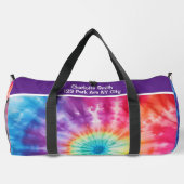 Sieben-Farben-Tie-Dye-Vortex-Monogramm personalisi Duffle Bag (Rückseite)