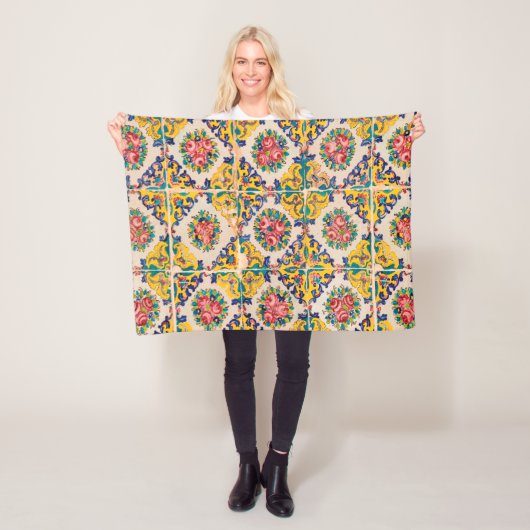 Sieben-Farbeperserfliese Fleecedecke (Beispiel)