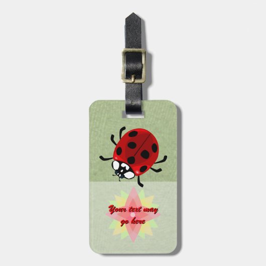 Sieben-Gepunktete Ladybug Gepäckanhänger (Vorderseite vertikal)