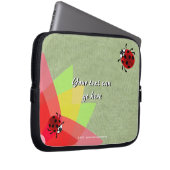 Sieben-Gepunktete Ladybug Laptopschutzhülle (Vorne Rechts)