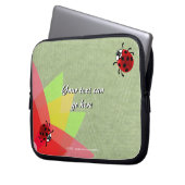 Sieben-Gepunktete Ladybug Laptopschutzhülle (Vorderseite Links)