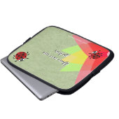 Sieben-Gepunktete Ladybug Laptopschutzhülle (Vorne Knopf)