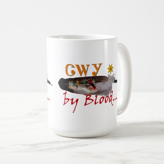 Sieben gepunktete Star Cherokee von Blodesign Kaffeetasse (VorderseiteRechts)