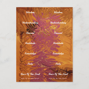 Sieben Geschenke - LESEZEICHEN Postkarte