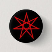 Sieben gezeigter Stern - Otherkin Button (Vorderseite)