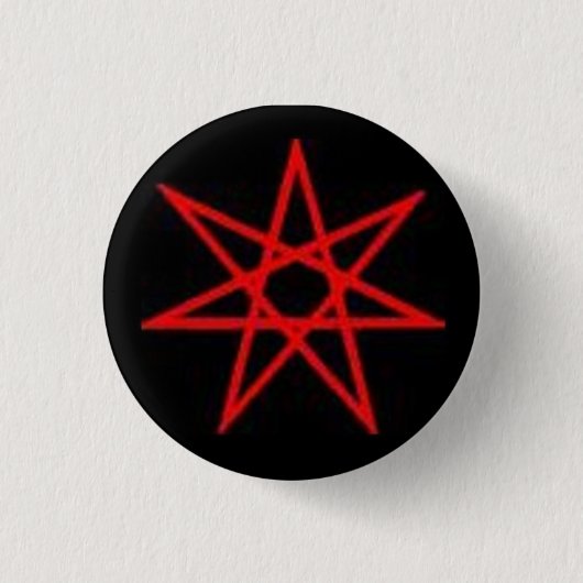 Sieben gezeigter Stern - Otherkin Button (Vorderseite)