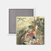Sieben Götter des Guten Glücks Hokusai Kunstkunst Magnet (Vorderseite/Rückseite)