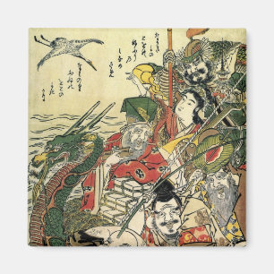 Sieben Götter des Guten Glücks Hokusai Kunstkunst Magnet