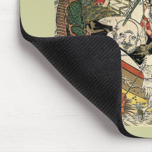 Sieben Götter des Guten Glücks Hokusai Kunstkunst Mousepad (Ecke)