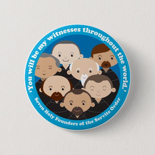 Sieben Gründer des serbischen Ordens Button (Vorderseite)