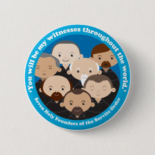 Sieben Gründer des serbischen Ordens Button
