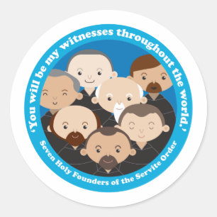Sieben Gründer des serbischen Ordens Runder Aufkleber