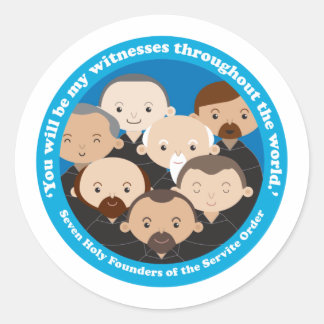 Sieben Gründer des serbischen Ordens Runder Aufkleber