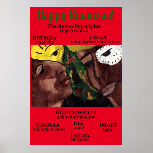 SIEBEN GRUNDSÄTZE DES KWANZA-Posters Poster