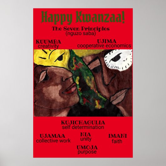 SIEBEN GRUNDSÄTZE DES KWANZA-Posters Poster (Vorne)
