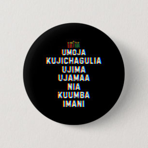 Sieben Grundsätze von Kwanzaa glücklich Kwanzaa 10 Button