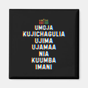 Sieben Grundsätze von Kwanzaa glücklich Kwanzaa 10 Magnet