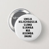 Sieben Grundsätze von Kwanzaa glücklich Kwanzaa 5 Button (Vorne & Hinten)
