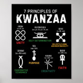 Sieben Grundsätze von Kwanzaa glücklich über Kwanz Poster (Vorne)