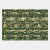 Sieben Grundsätze von Kwanzaa (grün/Gold) Geschenkpapier Set (Vorderseite)