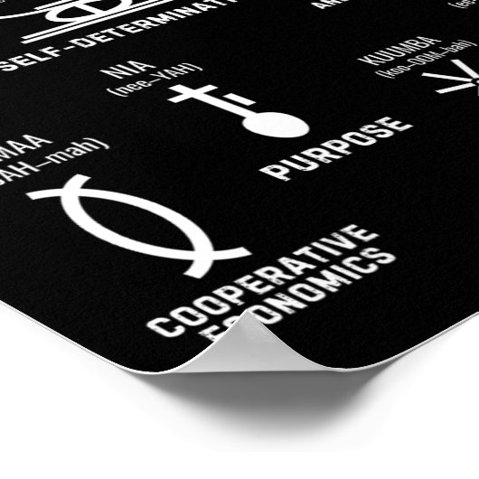 Sieben Grundsätze von Kwanzaa Happy Kwanzaa 4 Poster (Ecke)