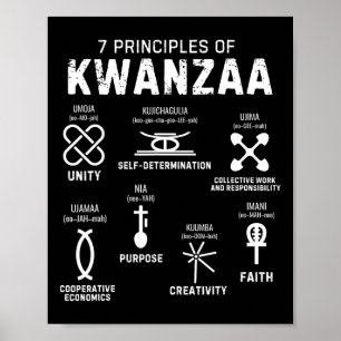 Sieben Grundsätze von Kwanzaa Happy Kwanzaa 4 Poster